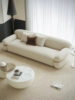 Canapé en tissu minimaliste italien pour 3 personnes, canapé moderne de luxe léger pour petit salon, modèle de canapé lounge