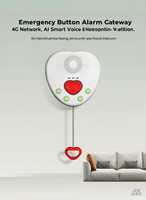 Botón de Alarma SOS 4G GSM, Compatible con Centro de Monitoreo, API, MQTT, TCP, Plataforma IP