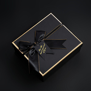 Erde und Himmel Geschenkbox - Auf Lager - Handgefertigte Geschenkbox mit schwarzem Band - Retro Elegante Tasche - Geschenkbox - Fabrik-Großhandel - Product Image 1