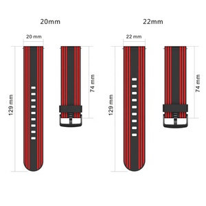 <span class=keywords><strong>Bracelet</strong></span> de montre en silicone 20mm 22mm pour <span class=keywords><strong>Samsung</strong></span> Galaxy 42mm 46mm Active 2 <span class=keywords><strong>Gear</strong></span> <span class=keywords><strong>S2</strong></span> S3 <span class=keywords><strong>Bracelet</strong></span> pour Huawei Huami Smart Watch - Product Image 6