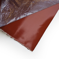 Tissu en verre E enduit de silicone, tissage sergé, sans alcali, protection thermique 260°C pour rideaux de fumée et barrières anti-incendie