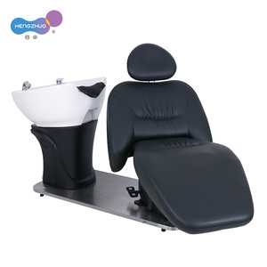 Ghế gội đầu điện 2 trong 1 với chậu gốm, chân đế thép không gỉ, chức năng sưởi ấm và massage, giường spa cho Lava Cabezas - Product Image 3