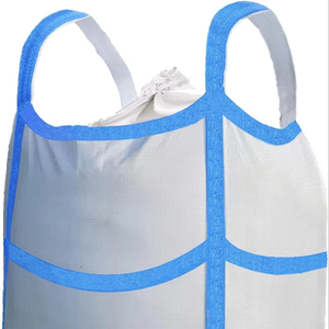 ถุง FIBC แบบทนทาน ทำจากโพลีโพรพิลีน (PP) ทออย่างดี พร้อมช่องจ่ายวัสดุ ระบายอากาศได้ดี มีหูหิ้วสองชั้น แบบพับได้ ฐานแบนรูปตัว X - Product Image 1