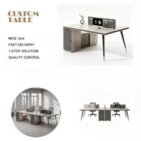 Table de travail modulaire à conception combinable, stable et facile à assembler, pour bureaux commerciaux partagés, postes de travail pour personnel de bureau