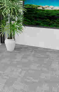 Alfombra Moderna de Color Gris Claro con Textura de Rayas Geométricas, Superficie de Grano Fino para Sala de Estar, Estudio y Oficina - Product Image 5