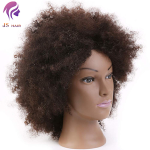 Cabeza <span class=keywords><strong>de</strong></span> Maniquí <span class=keywords><strong>de</strong></span> entrenamiento afro, pelo real 100% africano profesional, muñeca realista negra para práctica <span class=keywords><strong>de</strong></span> trenzado <span class=keywords><strong>de</strong></span> peluquero - Product Image 5