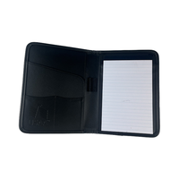 Carpeta de cuero B5 de lujo-Logotipo personalizado, resistente al agua con Portalápices para viajes diarios y notas académicas