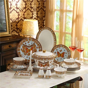Wholesale 58pcs Minimalist Bone China Kitchen Utensils and <b>Dinnerware</b> <b>Set</b> Includes Coffee <b>Set</b> Dishes Bowls Spoons and Plates - Product Image 3