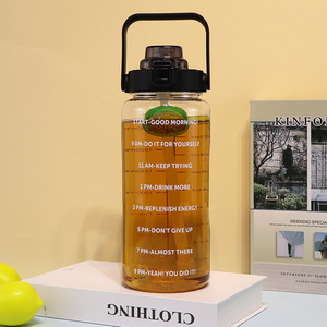 Bottiglia d'acqua trasparente per bambini da <span class=keywords><strong>2</strong></span> litri 2000ml 2L 64oz per bambini con linea di scala - Product Image 4