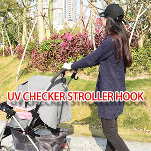 2021 Offre Spéciale <span class=keywords><strong>Amazon</strong></span> Landau cintre pour poussette accessoires avec UV checker, maman poussette crochets - Product Image 2