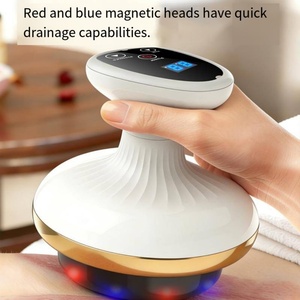Masajeador Eléctrico Recargable Inteligente de Terapia de Ventosas para Espalda con Succión al Vacío y Cabezales Magnéticos Rojos y Azules, Tendencia en Masaje Gua Sha - Product Image 2