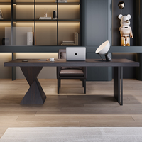 Meubles de bureau à domicile modernes, couleur bois, durables, mignons, table d'ordinateur d'angle artistique, bureau de direction en forme de L, haute technologie, avec rangement