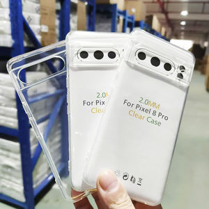 Coque de téléphone transparente en TPU de 2 mm pour Google <span class=keywords><strong>Pixel</strong></span> 9Pro XL 9 8pro 8A 8 7 6 5 4, protection antichoc transparente, pare-chocs - Product Image 6