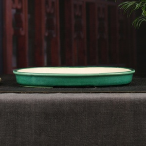 Macetas de bonsái para paisajismo de montaña, <span class=keywords><strong>maceta</strong></span> de bonsái ovalada poco profunda, <span class=keywords><strong>maceta</strong></span> de bonsái esmaltada para <span class=keywords><strong>entrenamiento</strong></span> - Product Image 1