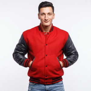 Vestes universitaires pour hommes grandes tailles, vente en gros, vestes universitaires vierges, logo personnalisé, vestes de baseball Letterman unies pour hommes 2022 - Product Image 1
