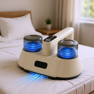 Aspiradora Inalámbrica para Colchones de Doble Cabezal, 15000PA, Luz UV-C, Recargable, Eliminador de Ácaros del Polvo con 3 Filtros Lavables - Product Image 2