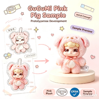 Porte-clés en peluche GuGuMi Kawaii, mini pendentif en peluche de dessin animé, jouet en peluche doux et moelleux pour souvenir, vente en gros