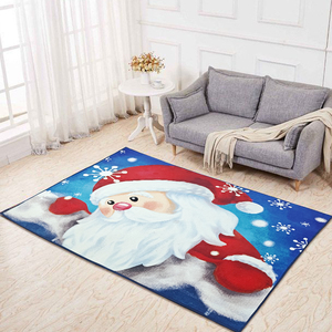 Feliz Navidad Decoración Santa Claus Impresión Floor Mat Custom Holiday Carpet - Product Image 2