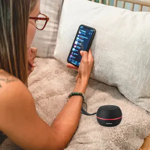 Keyifli müzik kutusu komik LED ışıkları su geçirmez ile Bluetooth taşınabilir Mini hoparlör