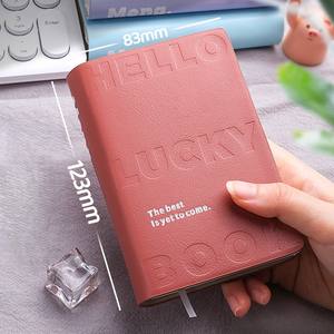 Buku Catatan PU Ukuran A7 Tebal Warna-warni 160 Lembar Jurnal Portabel Jilid Termal Sampul Kulit Hardcover Mini Saku Kosong - Product Image 3