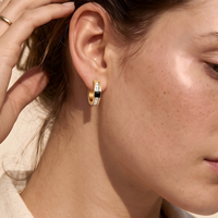 Boucles d'oreilles coeur en acier inoxydable 316L plaqué or 18k Boucles d'oreilles mode pour femmes sans ternissement