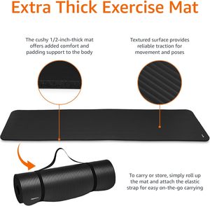 <span class=keywords><strong>Tapis</strong></span> <span class=keywords><strong>de</strong></span> yoga NBR Basics <span class=keywords><strong>de</strong></span> 13 mm d'épaisseur avec sangle <span class=keywords><strong>de</strong></span> transport, antidérapant, soutien amorti, pliable pour la remise en forme, la <span class=keywords><strong>gym</strong></span> et les entraînements, personnalisable - Product Image 2
