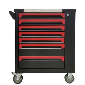 Coffret à outils roulant, armoire <span class=keywords><strong>de</strong></span> rangement portable à 7 tiroirs avec roulettes, tiroirs coulissants à roulement à billes et verrouillables - Product Image 1