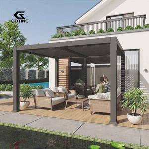 Pérgola Bioclimática de Aluminio con Techo de Láminas Motorizadas Impermeable para Exteriores, Personalizada OEM, Goting - Product Image 6