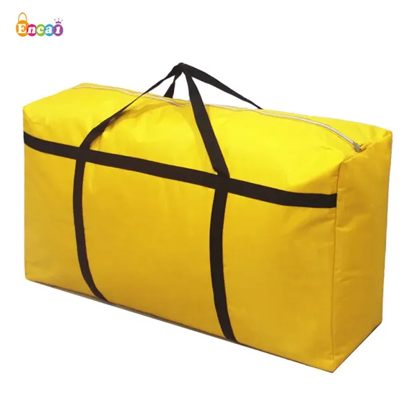 Encai अतिरिक्त बड़े यात्रा Foldable गैर पीपी बुना बैग के साथ जिपर स्थानांतरित स्थानांतरित घर बैग