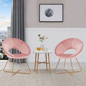 Fauteuil de haute qualité <span class=keywords><strong>Chaise</strong></span> d'appoint moderne en velours rembourré de luxe avec pieds dorés Meubles de salon - Product Image 2