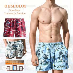 กางเกงชายหาดขาสั้น & กางเกงว่ายน้ำแห้งเร็วและกันน้ำได้ชุดว่ายน้ำสไตล์ลำลองทำจากโพลีเอสเตอร์แบบ100% - Product Image 1