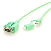 Adaptador USB-A USB-C de Doble Puerto a RS232 RS485 con Chipset FTDI FT232RNL+UM213, Dos Salidas DB9 Macho, Plug-and-Play