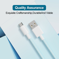 Cable USB trenzado de nailon para teléfono móvil Android, Cable de carga rápida y sincronización de datos de 1m, estándar de alta calidad, varios colores