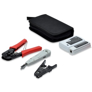 RJ45 RJ11 <span class=keywords><strong>Kit</strong></span> di strumenti di rete con Tester LAN crimpatura taglio e Stripping punzone verso parti Telecom in sacchetto di Nylon - Product Image 1