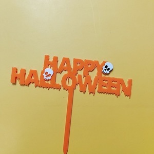 Suministros de decoración de tartas de Halloween DIY Acri negro blanco naranja rojo telaraña y fantasma para feliz Halloween - Product Image 2
