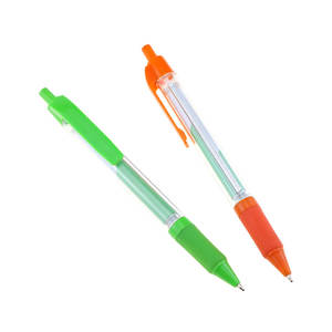 Stylo bille rétractable multicolores BECOL en gros, avec grip ergonomique, stylo publicitaire avec logo personnalisé, stylo bille en plastique - Product Image 6