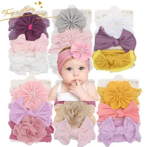 Tracy & Herry Großhandel Nylon Stirnband Baby Stirnband Donut Nylon Haarband Turban Kopf wickel Baby Stirnband