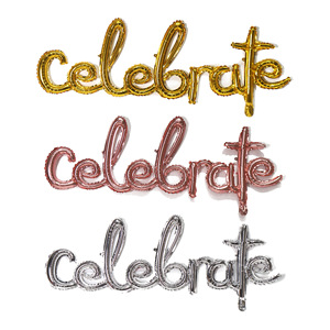 Letra minúscula de aluminio Celebrar Globo de papel de aluminio Cursiva Escritura a mano Alfabeto Globo para decoración de fiesta Celebración - Product Image 3