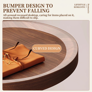 Modern 3-Tier Walnut <b>Side</b> <b>Table</b> <b>with</b> 60cm Height and Open <b>Storage</b> <b>for</b> <b>Living</b> <b>Room</b> and Bedroom - Product Image 3