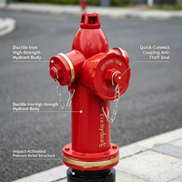 Dispositif de protection incendie de haute qualité SSF150/80-1.6SW, flexible, durable, anti-collision, hydrant extérieur pour la lutte contre les incendies