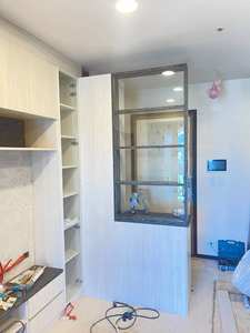 Étagère à livres en bois de grande capacité, armoire à livres en placage sur pied pour le bureau - Product Image 2