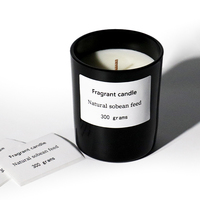 Étiquettes de bougies blanches élégantes pour bocaux en verre, boîtes - Détails personnalisés sur le parfum et la marque