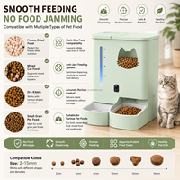 Distributeur de nourriture intelligent programmable à double alimentation, grande capacité 5L, écologique et moderne, avec caméra pour chats et chiens