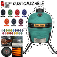 SEB KAMADO Hochleistungs-13-Zoll-Holzkohlegrill, Outdoor-BBQ Keramikgrill für den Außenbereich