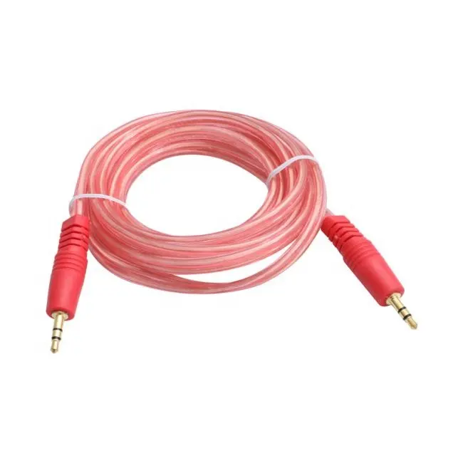 Nuovo Design di cristallo 3.5mm Audio Stereo maschio a maschio cavo Aux Jack per cuffie