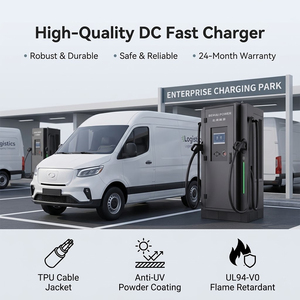 สถานีชาร์จรถยนต์ไฟฟ้าแบบติดตั้งบนพื้นกลางแจ้ง IP54 240kW หัวชาร์จคู่ ระบบสมาร์ทชาร์จเร็ว พร้อมบัตร RFID - Product Image 1