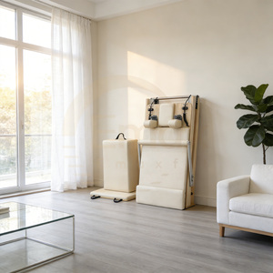 Lettino Pieghevole in Legno di Quercia per <span class=keywords><strong>Pilates</strong></span>, Macchina <span class=keywords><strong>Reformer</strong></span> per Fitness, Attrezzatura per <span class=keywords><strong>Pilates</strong></span> Domestico - Product Image 3