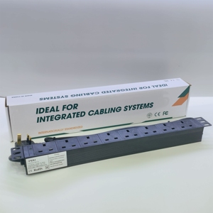 1U 19 Inch Metal 8 Outlet Mountable Power Strip 13A 8 Way Metal UK PDU for <b>Cabinet</b> - Product Image 1
