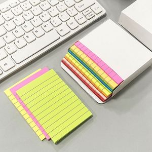 10pcs Multicolor Lined Sticky Notes Boxed Set Self-Adhesive <b>Memo</b> <b>Pad</b> Office Study Stationery Taking Notes Setting - Product Image 3