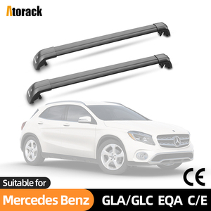 Support de toit universel en aluminium pour <span class=keywords><strong>Mercedes</strong></span> Benz <span class=keywords><strong>Classe</strong></span> C, <span class=keywords><strong>Classe</strong></span> E, Break, GLA, EQA, GLC – Barre transversale de toit pour bagages - Product Image 1